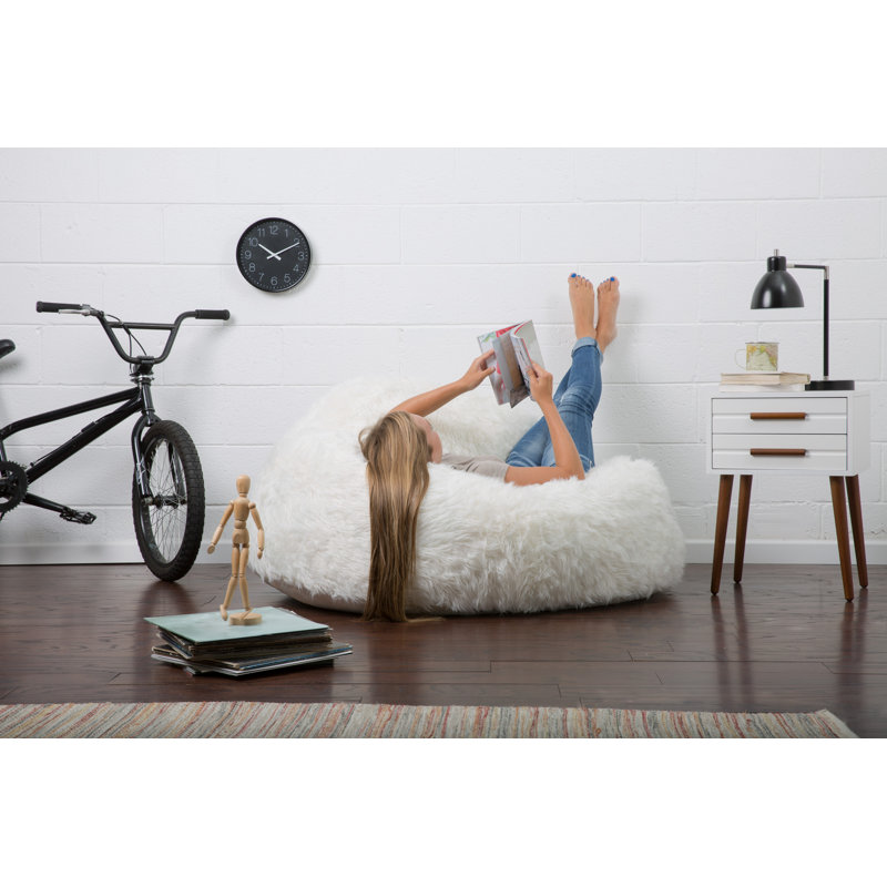 Comfort Research Large Faux Fur Bean Bag Chair & Lounger & Reviews